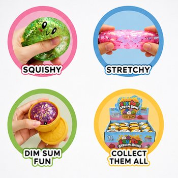 RAGE - Squishy csill&aacute;mos gomb&oacute;c (Dumplings) KICSI (M&eacute;rete: 5.5 x 5.5 x 3 cm) - Viral 2026 Fidget Toy (24 db)