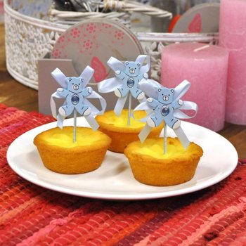 SZ&Uuml;LET&Eacute;SI CUPCAKE P&Aacute;LCIKA - K&Eacute;K MACI (12 db)