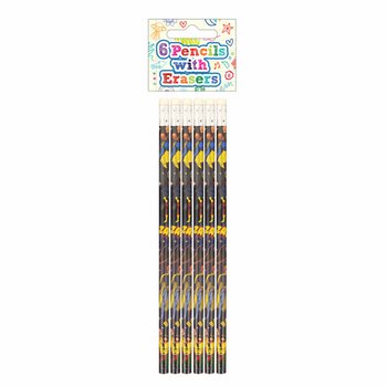 6 részes Szuperhős Ceruza és Radír Készlet - Display (24 készlet)