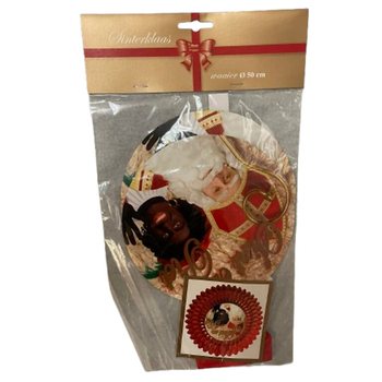 SINTERKLAAS DEKOR&Aacute;CI&Oacute;S LEGYEZŐ &Oslash;50 CM - &Ouml;SSZEHAJTHAT&Oacute; (6 db)