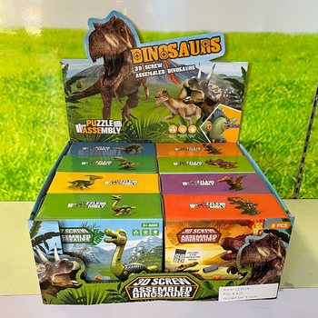 3D Dinoszaurusz &Eacute;p&iacute;tők&eacute;szlet D&iacute;szdobozban - Display (8 db)