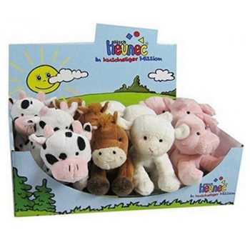 LUXUS PLÜSS FARM ÁLLATOK, 4 FÉLE DISPLAY-BEN (12 db)