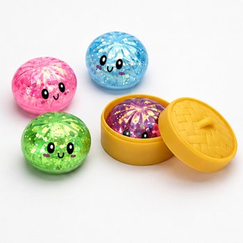 RAGE - Squishy csill&aacute;mos gomb&oacute;c (Dumplings) KICSI (M&eacute;rete: 5.5 x 5.5 x 3 cm) - Viral 2026 Fidget Toy (24 db)