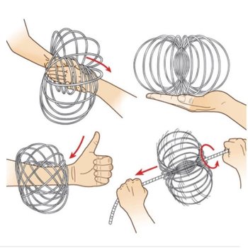 M&aacute;gikus Gyűrűk / Flow Rings - Kinetic 3D Magic Ring - EZ&Uuml;ST | K&Aacute;RTY&Aacute;N (12 db)