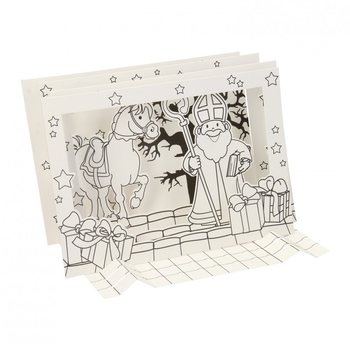 Sinterklaas / Szent Mikl&oacute;s 3D Kukucsk&aacute;l&oacute; Ablak Kreat&iacute;v K&eacute;szlet (12 db)