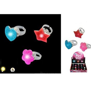 VILÁGÍTÓ MULTICOLOR GYŰRŰK DISPLAYBEN (36 db)