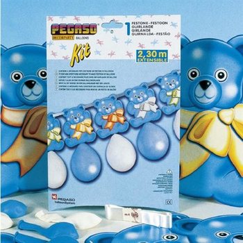 NAGY BALLON GIRLAND 2,3 MÉTER - KÉK (5 db)