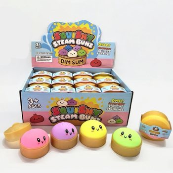 RAGE - Squishy Bun Gomb&oacute;c KICSI (M&eacute;rete: 5.5 x 5.5 x 3 cm) - Viral 2026 Fidget Toy (24 db)