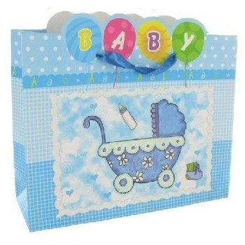 SZÜLETÉSI AJÁNDÉKTÁSKA - BABY BLUE (12 db)
