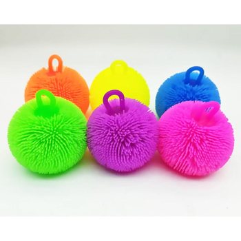 PUFFER LABDA &Eacute;L&Eacute;NK SZ&Iacute;NEKBEN - 8CM - DISPLAYBEN (12 db)