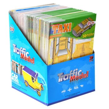 3D Aut&oacute;s Puzzl&eacute;k Display-ben (64 db)