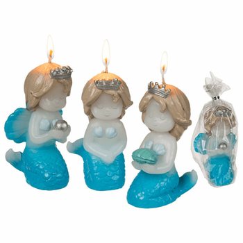 **SZUPER OLCSÓ** HABLEÁNY / MERMAID GYERTYA DISPLAY-BEN (12 db)