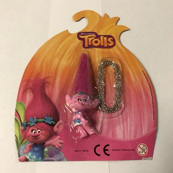 Trollok figura lánccal kártyán (12 db)
