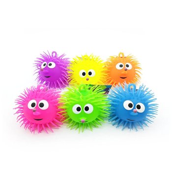PUFFER LABDA SZEMEKKEL - 13CM - DISPLAYBEN (12 db)