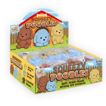 Stretchy Squishy ny&uacute;l&oacute;s pudlik kijelzőn (12 darab)