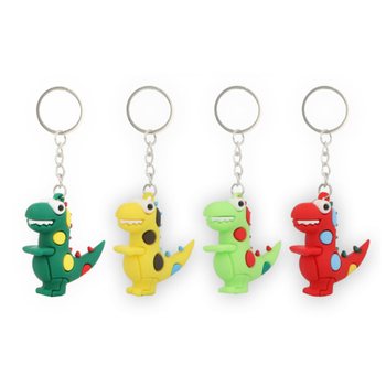 3D Dinoszaurusz Kulcstart&oacute; - Vegyes Sz&iacute;nek (12 db)
