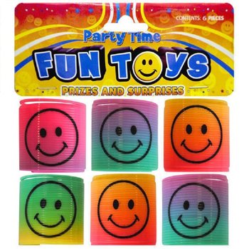 6 DB MINI SMILEY SPIRÁL Ø3.5 CM TASAKBAN (6 TASAK)