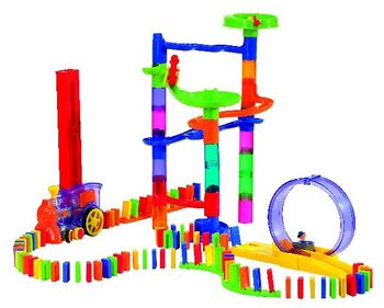 PLAYGO - Deluxe Domin&oacute; J&aacute;t&eacute;kk&eacute;szlet Vonattal - 500 db