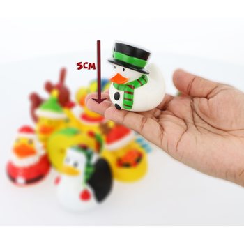 Vegyes Kar&aacute;csonyi Gumikacsa 6cm (12 darab) - &Uuml;nnepi Aj&aacute;nd&eacute;kok