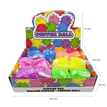 PUFFER LABDA &Eacute;L&Eacute;NK SZ&Iacute;NEKBEN - 8CM - DISPLAYBEN (12 db)
