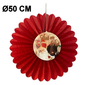 SINTERKLAAS DEKOR&Aacute;CI&Oacute;S LEGYEZŐ &Oslash;50 CM - &Ouml;SSZEHAJTHAT&Oacute; (6 db)