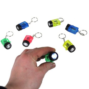 Mini elemlámpa kulcstartó (96 db)