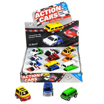 DIE CAST F&Eacute;M LENDKEREKES AUT&Oacute;K DISPLAY-BEN (12 db)