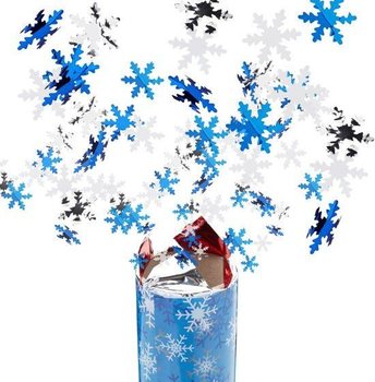 Konfetti &aacute;gy&uacute; - H&oacute;pehely - 40 cm - Partyshooter (10 db)