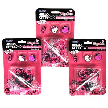 Hello Kitty Gumis Karkötőkészítő Szett Függőkkel (12 db)