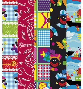 Szent Mikl&oacute;s Sinterklaas Csomagol&oacute;pap&iacute;r Tekercsek 250 x 50 cm (5 db)