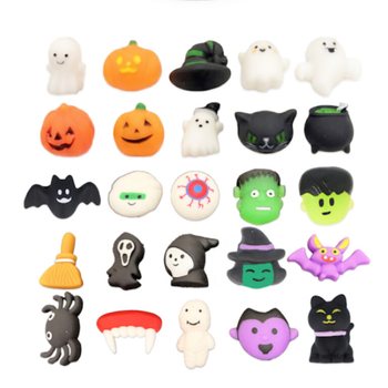 HALLOWEEN SQUISHY FIGURÁK VEGYESEN VÖDÖRBEN (25 db)