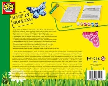 SES Creative Gipsz&ouml;ntő &eacute;s festő k&eacute;szlet - Pillang&oacute;k (1 db)