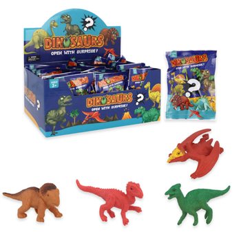 Blindbag / Meglepet&eacute;s tasak - T&eacute;ma: Dinoszauruszok display-ben (60 db)