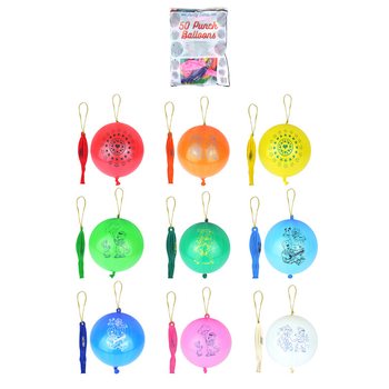 MIX MINTÁS UGRÁLÓ PUNCH BALLONOK (50 db)