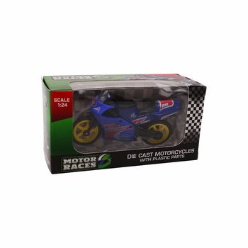 DIE CAST SUPER SPORT MOTOR, 1:24 M&Eacute;RETAR&Aacute;NY&Uacute; DISPLAY-BEN (24 db)