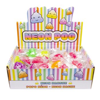 NEON KAKI STRESSZLABDA - MIX SZ&Iacute;NEK - DISPLAYBEN (50 db)