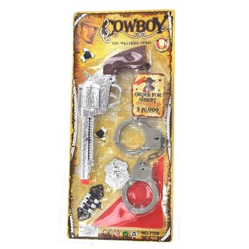 Cowboy j&aacute;t&eacute;kk&eacute;szlet k&aacute;rty&aacute;n - 7-es modell (6 r&eacute;szes)