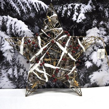 NAGY VIL&Aacute;G&Iacute;T&Oacute; KAR&Aacute;CSONYI CSILLAG DEKOR&Aacute;CI&Oacute; 45 CM (2 db)