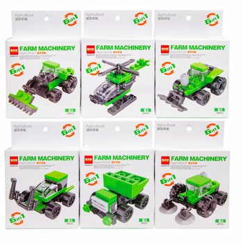 BRICKS &Eacute;P&Iacute;TŐKOCK&Aacute;K - MEZŐGAZDAS&Aacute;GI J&Aacute;RMŰVEK (12 db)