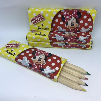 Disney - Minnie Mouse Kis Sz%nes Ceruza K%szlet 4 db-os Dobozban (48 db)