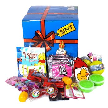Sinterklaas / Mikul&aacute;s szerencsedoboz zs&aacute;kbamacska - 112 db