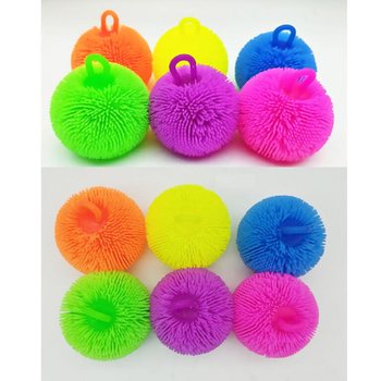 PUFFER LABDA &Eacute;L&Eacute;NK SZ&Iacute;NEKBEN - 8CM - DISPLAYBEN (12 db)