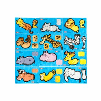3D Habszivacs Puzzle Vad&aacute;llatok (48 db)
