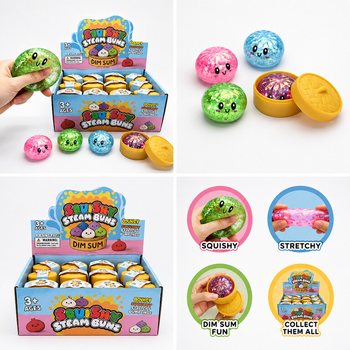 RAGE - Squishy csill&aacute;mos gomb&oacute;c (Dumplings) KICSI (M&eacute;rete: 5.5 x 5.5 x 3 cm) - Viral 2026 Fidget Toy (24 db)