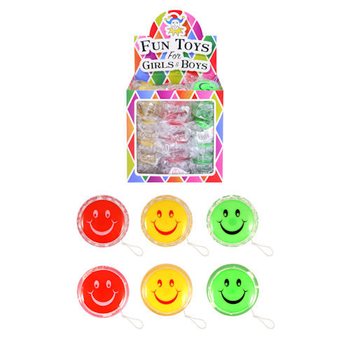 Vidám Smiley Jojó Display-ben (36 db)