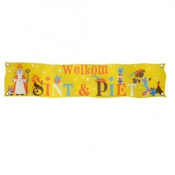SINTERKLAAS & PIET ÜDVÖZLŐ BANNER XXL 300 X 60 CM (7 db)