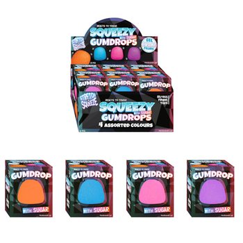 SQUEEZE GUM DROP - CUKOR TÖLTÉSSEL - DISPLAYBEN (12 db)