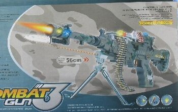 Combat játék gépfegyver fénnyel és hanggal - 56 cm