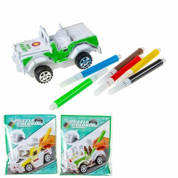 3D puzzle Építsd meg és színezd ki saját autódat (12 db)