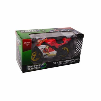 DIE CAST SUPER SPORT MOTOR, 1:24 M&Eacute;RETAR&Aacute;NY&Uacute; DISPLAY-BEN (24 db)